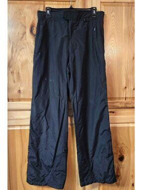 Avian Mens Black Non-Insulated Snow Ski Pants Sz M full length Side Zipper F7